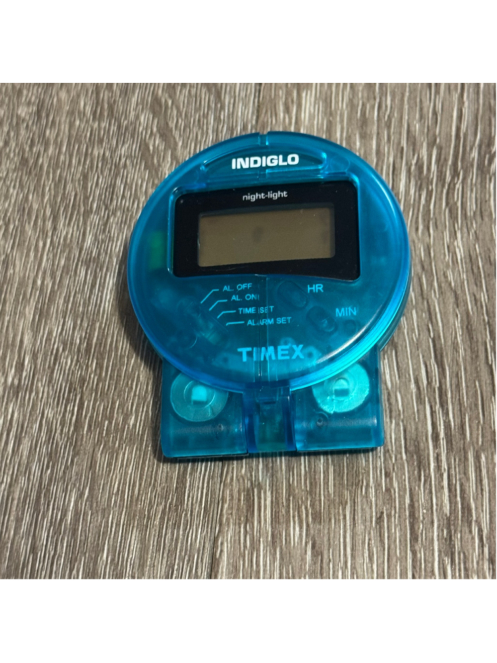 Vtg Y2k Timex Indiglo Digital Travel Alarm Clock One Size Blue - Picture 2 of 8